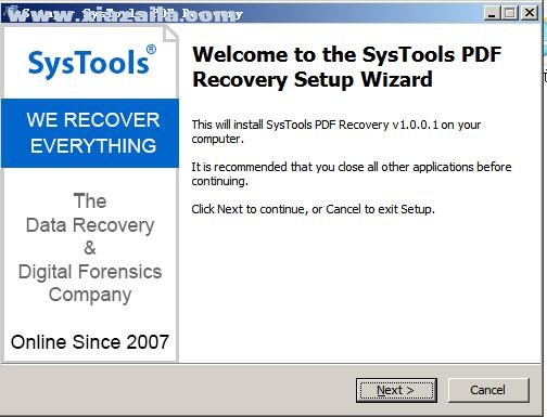 SysTools PDF Recovery(PDF修复软件) v1.0.0.1官方版