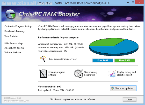 Chris-PC RAM Booster(内存优化工具) v6.05.19免费版