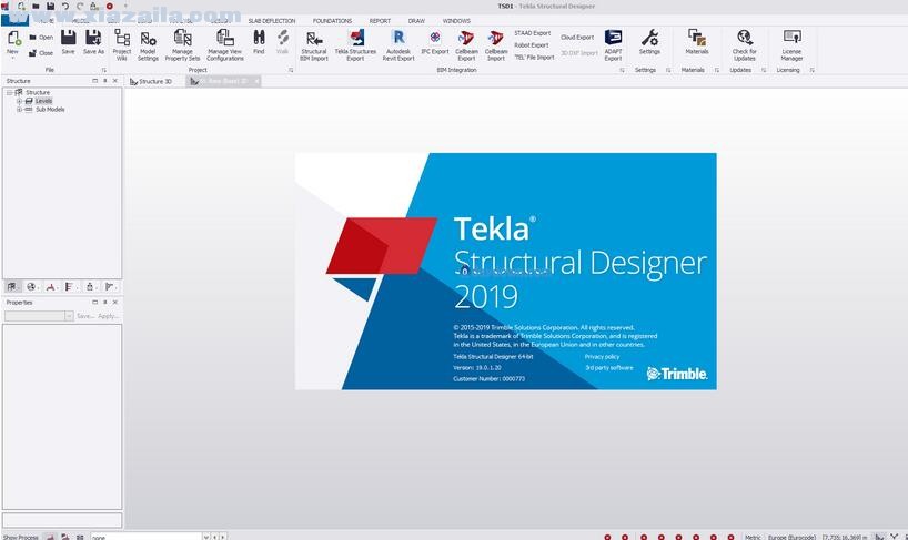 Tekla Structural Designer 2019 SP1(建筑设计分析软件) v19.1.0.86免费版