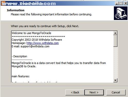 MongoToOracle(MongoDB数据库迁移工具) v1.2官方版