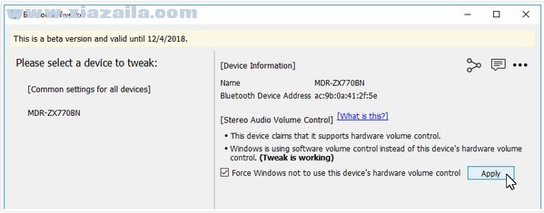 Bluetooth Tweaker(蓝牙调节工具) v1.1.1.1官方版