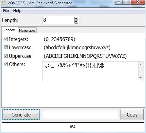 Vov Password Generator(密码生成器) v2.0官方版