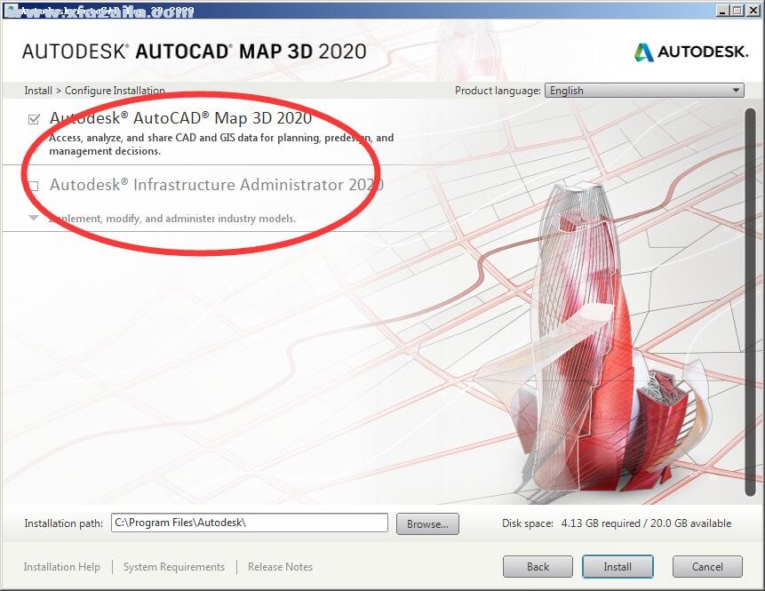 Autodesk AutoCAD Map 3D 2020.0.1 免费版 附密钥和安装教程