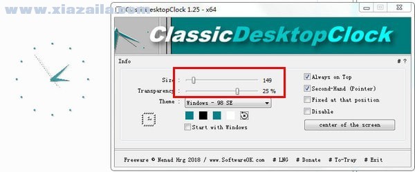 ClassicDesktopClock(桌面时钟软件) v4.12免费版