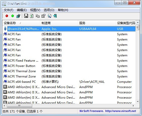 硬件信息查询器(DevManView) v1.75中文版