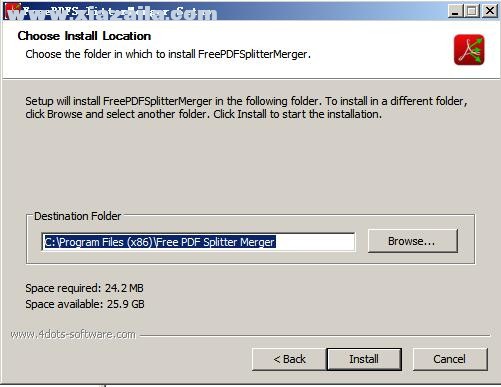 Free PDF Splitter Merger 4dots(PDF分割合并软件) v1.7免费版