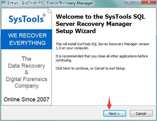 SysTools SQL Server Recovery Manager(SQL数据库恢复工具) v1.1官方版