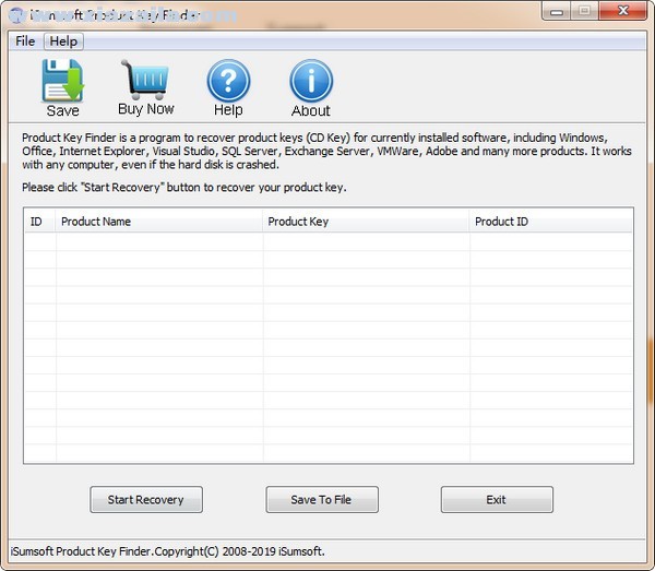 iSumsoft Product Key Finder(产品密钥恢复软件) v3.1.1官方版