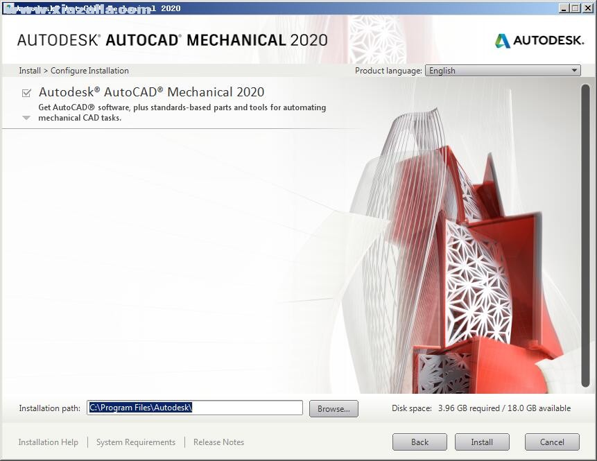 Autodesk AutoCAD Mechanical 2020 免费版 附安装教程