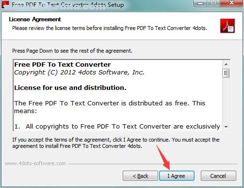 Free PDF To Text Converter 4dots(PDF转文本软件) v1.0中文版