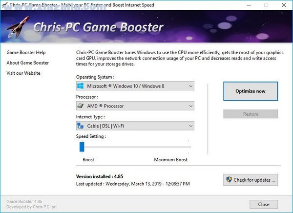 Chris-PC Game Booster(游戏加速优化工具) v6.05.19免费版