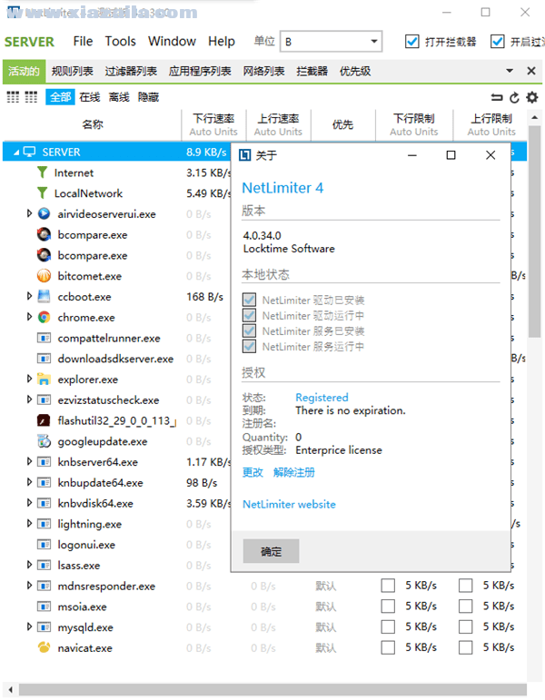 Netlimiter(流量监控软件) v5.1.7.0中文版