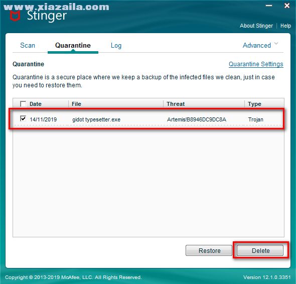McAfee Stinger Raptor(迈克菲杀毒软件) v12.2.0.529免费版