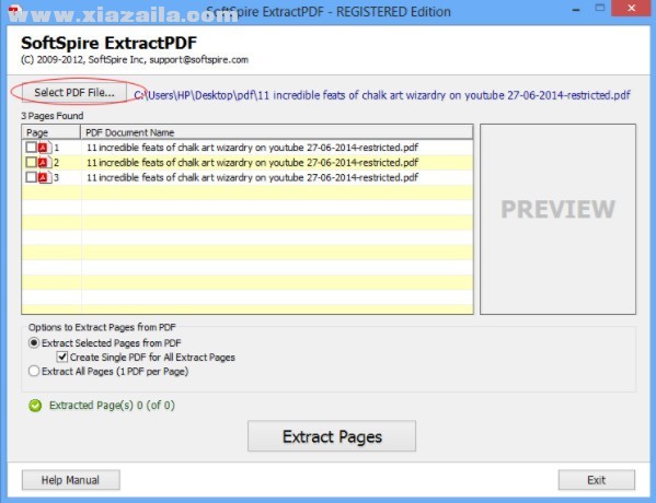 SoftSpire Extractpdf(PDF提取工具) v1.2.0.0官方版