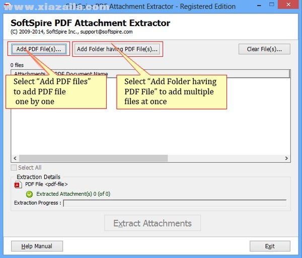 SoftSpire pdf Attachment Extractor(PDF图片提取软件) v1.3官方版