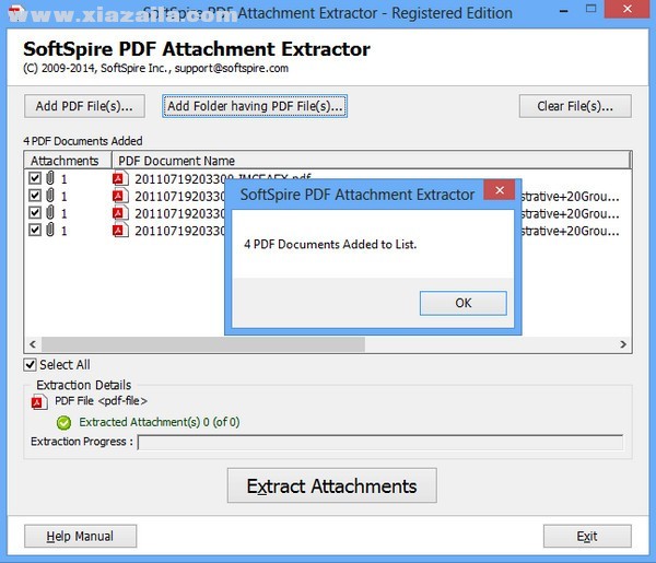 SoftSpire pdf Attachment Extractor(PDF图片提取软件) v1.3官方版