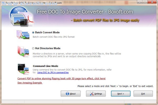 Boxoft Free DOC to Image Converter(文档转图片工具) v1.0官方版