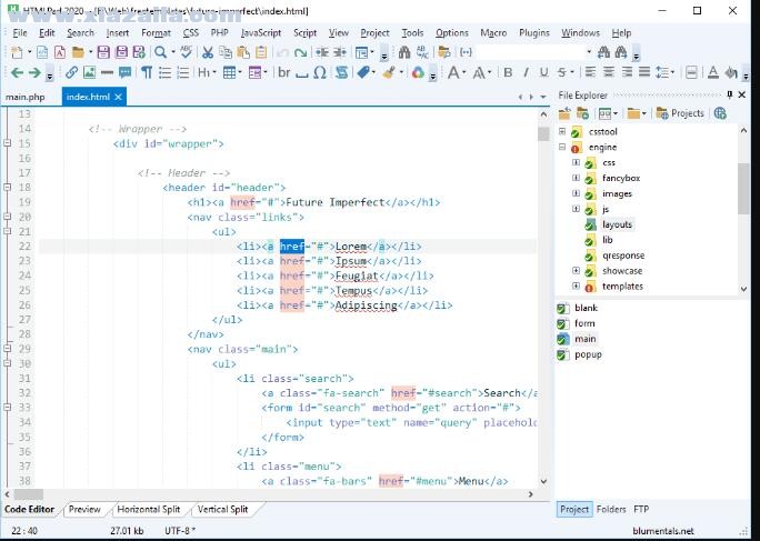 Blumentals HTMLPad 2020(HTML代码编辑器) v16.0.0.220破解版