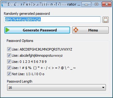 Sordum Random Password Generator(密码随机生成软件) v7.85官方版