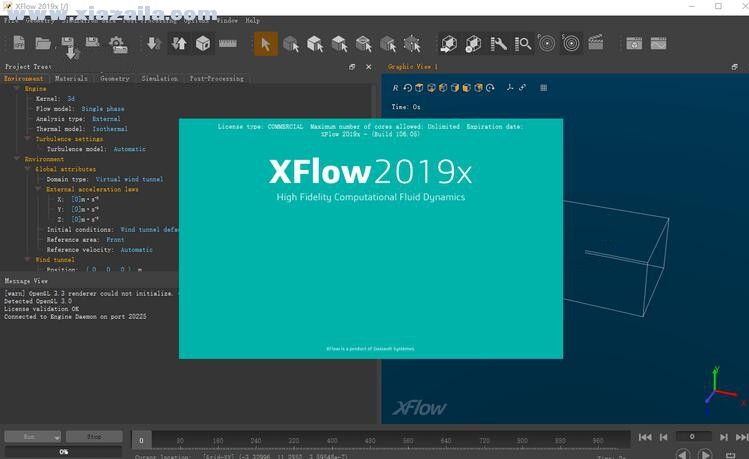 DS Simulia XFlow 2019x v106.05免费版 附安装教程