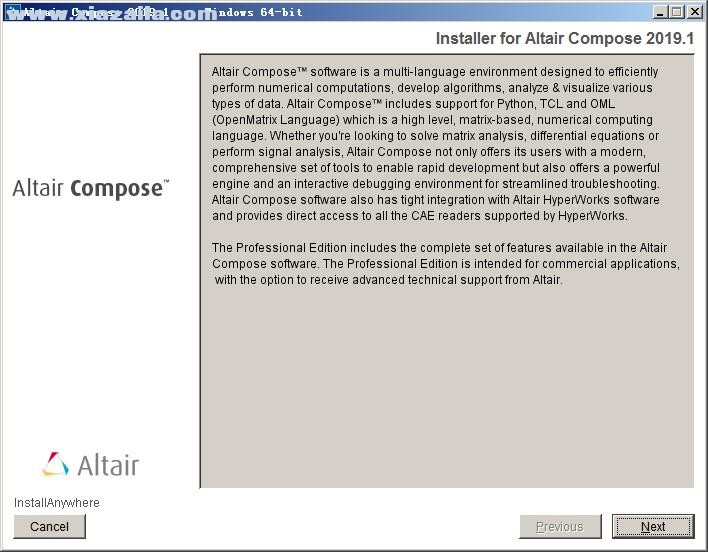 Altair Compose 2019.3 破解版 附安装教程