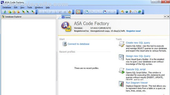 ASA Code Factory(数据库管理工具) v17.4.0.3官方版