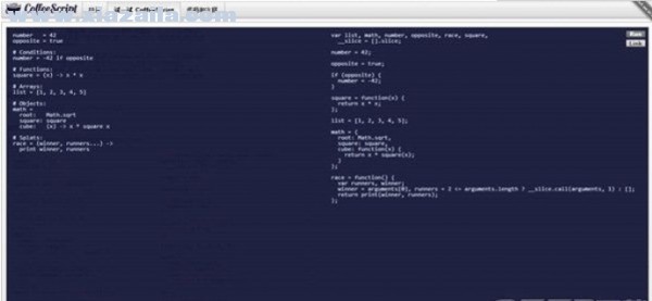 CoffeeScript(JS语言转译工具) v1.7.1官方版