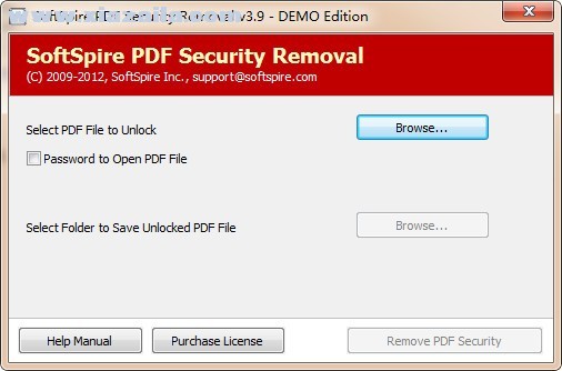 SoftSpire PDF Security Removal(PDF密码删除工具) v3.9官方版