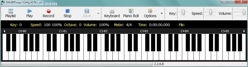 MidiPiano(迷笛虚拟钢琴) v2.26绿色中文版