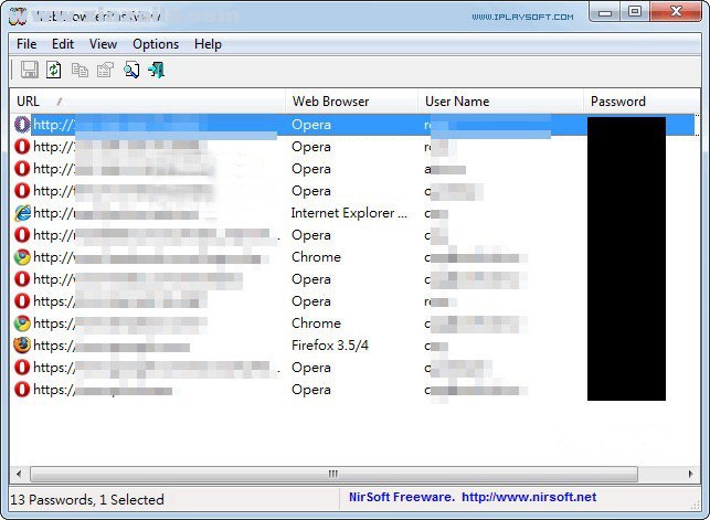浏览器密码查看器(WebBrowserPassView) v2.12中文绿色版