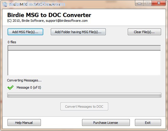 Birdie MSG to DOC Converter(MSG转DOC转换器) v2.1官方版