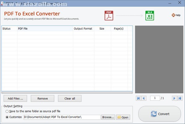 Adept PDF to Excel Converter(PDF转Excel转换器) v3.70官方版