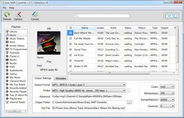 Easy M4P Converter(M4P转MP3软件) v6.9.2官方版