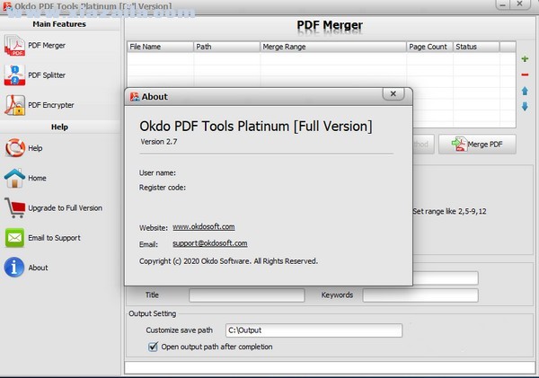 Okdo PDF Tools Platinum(PDF工具箱) v2.9免费版