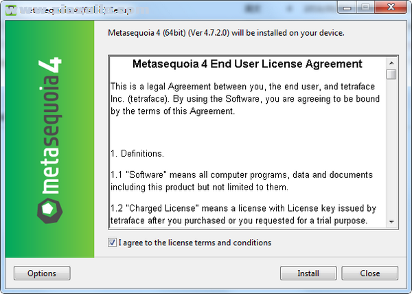三维模型设计软件(Tetraface Inc Metasequoia) v4.8.1免费版