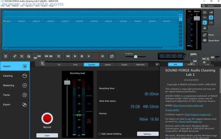 MAGIX SOUND FORGE Audio Cleaning Lab(音频优化修复软件) v24.0.0.8破解版