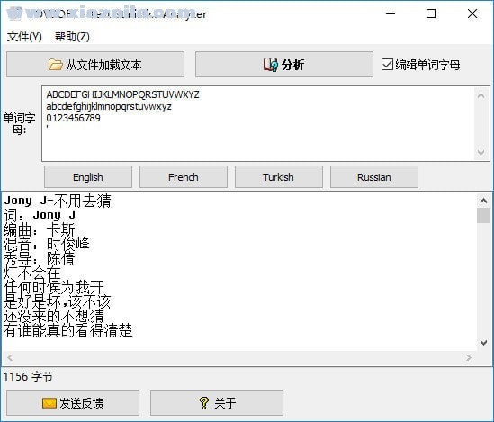 Text Statistics Analyzer(文本统计分析软件) v2.6中文绿色版