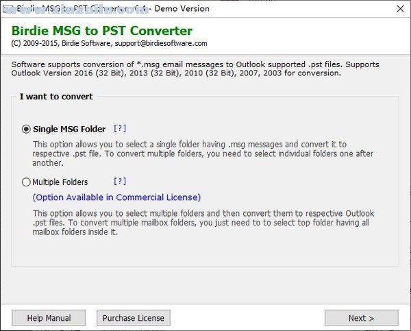 Birdie MSG to PST Converter(MSG到PST转换器) v6.3官方版
