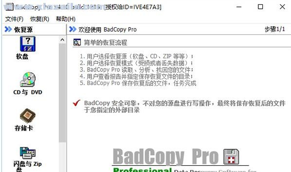 BadCopy Pro(数据恢复软件) v4.10汉化版