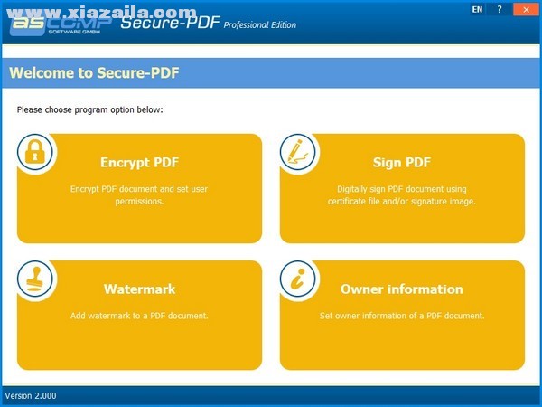 PDF文档加密工具(Secure PDF) v2.000官方版