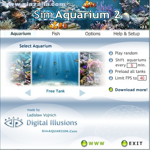 Sim AQUARIUM 2(鱼缸屏保软件) v2.6d官方版
