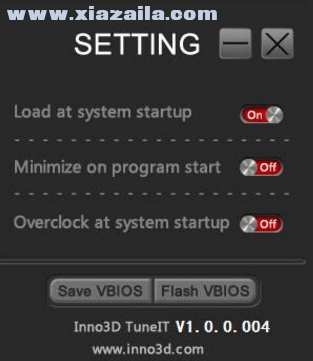 映众显卡超频软件(INNO3D TUNEIT OC UTILITY) v2.0.0.012官方版