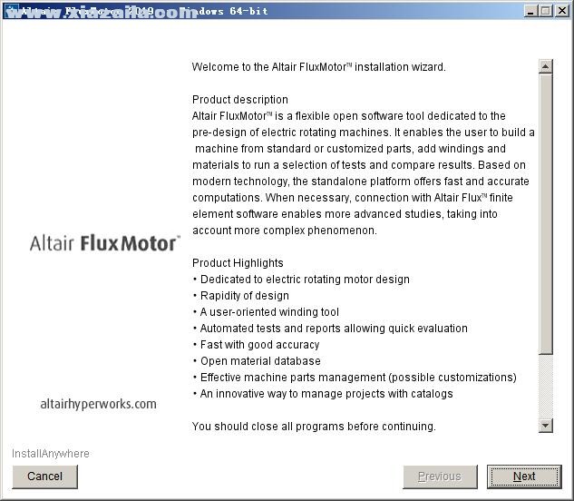 Altair FluxMotor 2019.1.0免费版 附安装教程