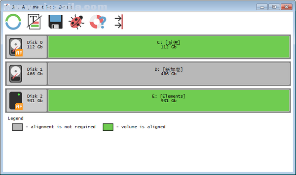 Disk Alignment Test(磁盘分区对齐检测软件) v1.0.0.10绿色版