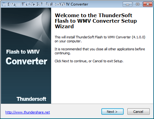 ThunderSoft Flash to WMV Converter(Flash转WMV转换器) v4.6.0.0免费版
