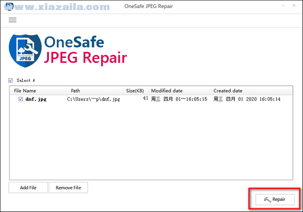 OneSafe JPEG Repair(图片修复软件) v4.5.0.0免费版