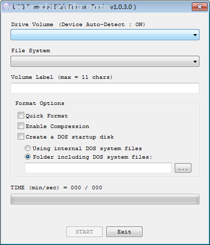 USB Removal Disk Format Tool(格式化修复U盘) v1.0.3.0绿色版