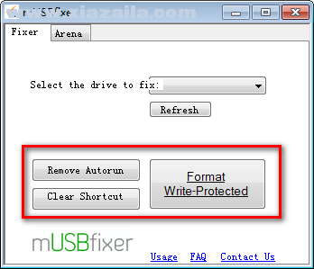 mUSBfixer(u盘格式化工具) v1.0绿色版