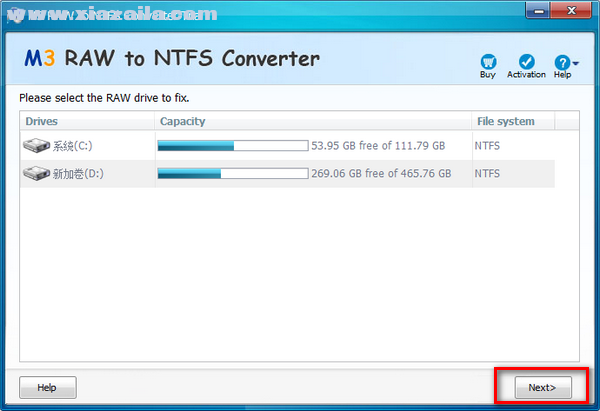 M3 RAW To NTFS Converter(NTFS硬盘修复工具)(2)