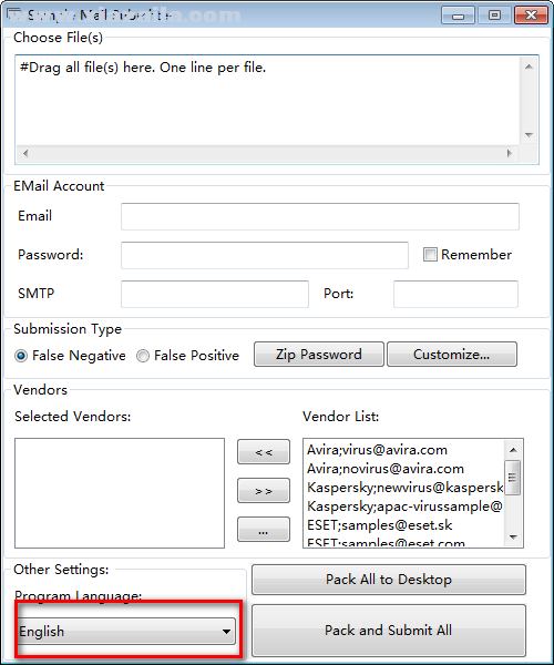 Sample Mail Submitter(上报可疑文件) v1.1免费版